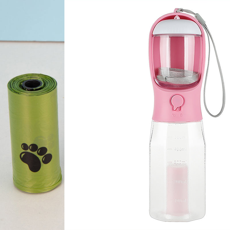 Hund & Katzen Wasser Flasche mit Futter zufuhr
