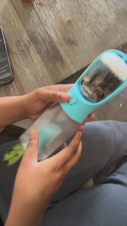 Hund & Katzen Wasser Flasche mit Futter zufuhr